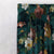 Dark Romance Floral Turquoise Heavy Satin Room Darkening Curtains Set Of 2 - (DS473B)