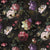 Dark Romance Floral Deep Purple Heavy Satin Room Darkening Curtains Set Of 2 - (DS473C)