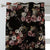 Noir Blossom Floral Peach Pink Heavy Satin Blackout Curtains Set Of 1pc - (DS474C)