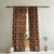 Ikat Indie Walnut Brown Heavy Satin Room Darkening Curtains Set Of 2 - (DS478C)