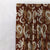 Ikat Indie Walnut Brown Heavy Satin Blackout curtains Set Of 2 - (DS478C)