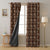 Ikat Indie Walnut Brown Heavy Satin Blackout curtains Set Of 2 - (DS478C)