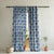 Ikat Indie OffWhite Heavy Satin Blackout curtains Set Of 2 - (DS478D)