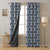 Ikat Indie OffWhite Heavy Satin Blackout curtains Set Of 2 - (DS478D)