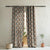 Evergreen Delight Floral Wood Brown Heavy Satin Room Darkening Curtains Set Of 2 - (DS480A)