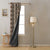 Evergreen Delight Floral Coffee Brown Heavy Satin Blackout Curtains Set Of 1pc - (DS480C)