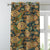 Urban Blooms Floral Sea Green Heavy Satin Blackout curtains Set Of 2 - (DS485A)