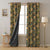 Urban Blooms Floral Sea Green Heavy Satin Room Darkening Curtains Set Of 1pc - (DS485A)