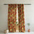 Urban Blooms Floral Bright Red Heavy Satin Blackout curtains Set Of 2 - (DS485B)