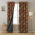 Urban Blooms Floral Bright Red Heavy Satin Blackout curtains Set Of 2 - (DS485B)