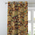 Urban Blooms Floral Cocoa Brown Heavy Satin Blackout curtains Set Of 2 - (DS485C)
