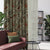 Urban Jungle Floral Sage Green Heavy Satin Room Darkening Curtains Set Of 2 - (DS488C)