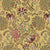 Urban Jungle Floral Mustard Yellow Heavy Satin Blackout curtains Set Of 2 - (DS488D)