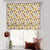 Leafy Haven Floral Mustard Satin Roman Blind (DS48A)