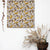 Leafy Haven Floral Mustard Satin Roman Blind (DS48A)