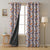 Leafy Haven Floral Rust Heavy Satin Blackout curtains Set Of 2 - (DS48B)