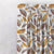 Leafy Haven Floral Yellow Heavy Satin Blackout curtains Set Of 2 - (DS48F)