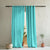 Colorful Knots Indie Teal Heavy Satin Room Darkening Curtains Set Of 2 - (DS491B)