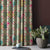 Mughal Garden Indie Fern Green Heavy Satin Room Darkening Curtains Set Of 2 - (DS492B)