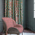 Avian Lotus Indie Turquoise Heavy Satin Room Darkening Curtains Set Of 1pc - (DS493A)