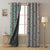 Avian Lotus Indie Turquoise Heavy Satin Blackout curtains Set Of 2 - (DS493A)