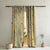 Avian Lotus Indie Mustard Yellow Heavy Satin Blackout curtains Set Of 2 - (DS493B)