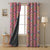 Avian Lotus Indie Bright Red Heavy Satin Blackout curtains Set Of 2 - (DS493C)