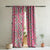 Avian Lotus Indie Bright Red Heavy Satin Blackout curtains Set Of 2 - (DS493D)