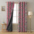 Avian Lotus Indie Bright Red Heavy Satin Blackout curtains Set Of 2 - (DS493D)