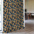 Botanic Blooms Floral Oxford Blue Heavy Satin Room Darkening Curtains Set Of 2 - (DS494C)