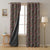 Garden Serenade Floral French Grey Heavy Satin Blackout curtains Set Of 2 - (DS495C)