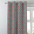 Elegent Geometric Print Matt Finish Room Darkening Curtain Set of 2 MTDS497A