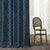 Elegent Geometric Print Matt Finish Room Darkening Curtain Set of 2 MTDS497E