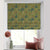 Floral Poetry Floral Olive Green Satin Roman Blind (DS498A)
