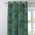 Floral Poetry Floral Turquoise Heavy Satin Blackout curtains Set Of 2 - (DS498C)