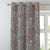Floral Poetry Floral French Grey Heavy Satin Blackout curtains Set Of 2 - (DS498D)