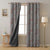 Floral Poetry Floral French Grey Heavy Satin Room Darkening Curtains Set Of 2 - (DS498D)