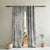 Fluttering Beauty Geometric Platinum Grey Heavy Satin Room Darkening Curtains Set Of 2 - (DS500B)