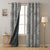 Fluttering Beauty Geometric Platinum Grey Heavy Satin Blackout curtains Set Of 2 - (DS500B)