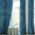 Fluttering Beauty Geometric Pacific Blue Heavy Satin Blackout curtains Set Of 2 - (DS500D)