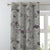 Elegent Floral Print Matt Finish Room Darkening Curtain Set of 2 MTDS501B
