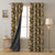 Botanic Bouquet Floral Mustard Yellow Heavy Satin Blackout curtains Set Of 2 - (DS509F)