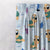 Turtle Tales Kids Sky Blue Heavy Satin Room Darkening Curtains Set Of 1pc - (DS513A)