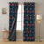 Kamal Indie Prussian Blue Heavy Satin Blackout curtains Set Of 2 - (DS517A)