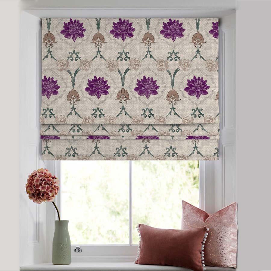 Buy Indie Satin Offwhite Roman Blind Online | Drape Story – Spaces ...