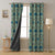 Kamal Indie Teal Heavy Satin Blackout curtains Set Of 2 - (DS517D)