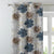 Elegent Floral Print Matt Finish Room Darkening Curtain Set of 2 MTDS526A