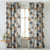 Elegent Floral Print Matt Finish Room Darkening Curtain Set of 2 MTDS526B