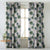 Elegent Floral Print Matt Finish Room Darkening Curtain Set of 2 MTDS526C