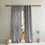 Poetic Curves Geometric Mocha Brown Heavy Satin Room Darkening Curtains Set Of 2 - (DS528A)
